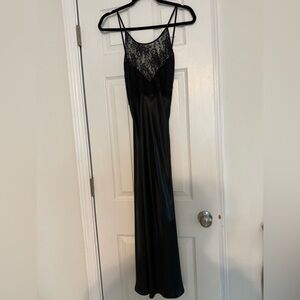 Vintage Josie Elegant Black Lace Nightgown